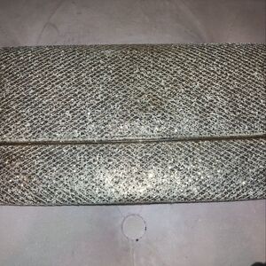 gold glitter cltch